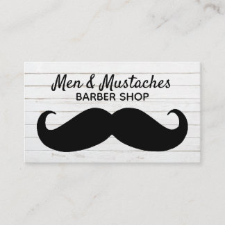 Tarjeta de visita de BarberThemed del bigote