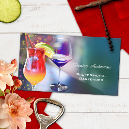 Tarjeta de visita de barman profesional