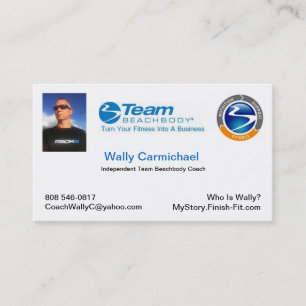 Tarjeta de visita de Beachbody del equipo