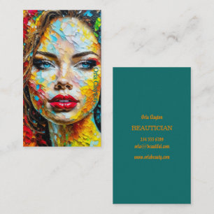 Tarjeta de visita de Beautician. Impresionante ima