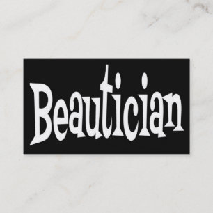 Tarjeta de visita de Beauticist Black and White