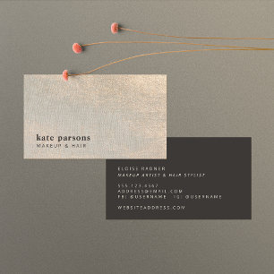 Tarjeta de visita de belleza con estilo de moda y 