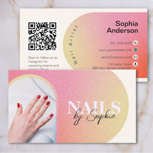Tarjeta de visita de belleza de arco de esparkling