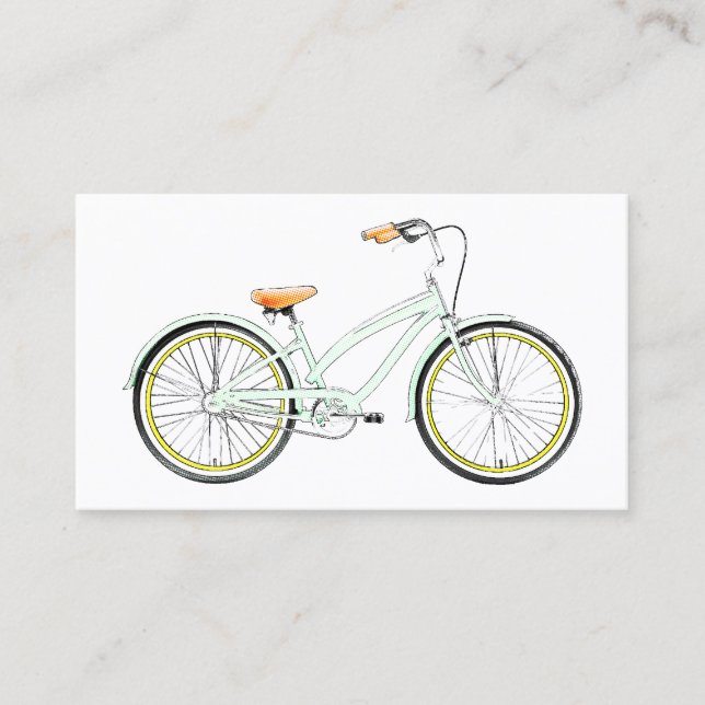 tarjeta de visita de bicicleta retro (Anverso)