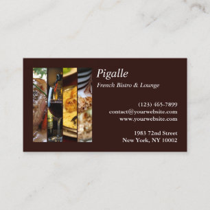 Tarjeta de visita de Bistro Francés