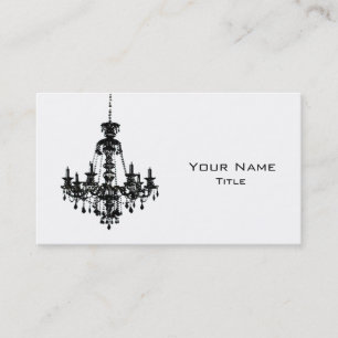 Tarjeta de visita de Black Chandelier 1