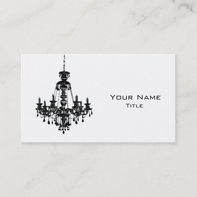 Tarjeta de visita de Black Chandelier 1 (Anverso)