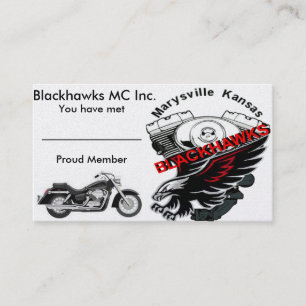 Tarjeta de visita de Blackhawks bujía métrica