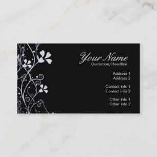 Tarjeta de visita de BlackWhite Florali