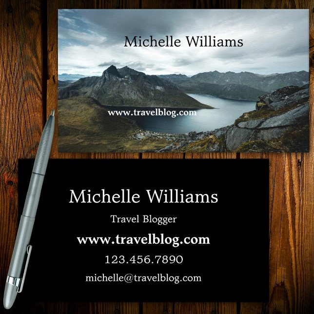Tarjeta de visita de blog de viajes de plantilla d (Subido por el creador)