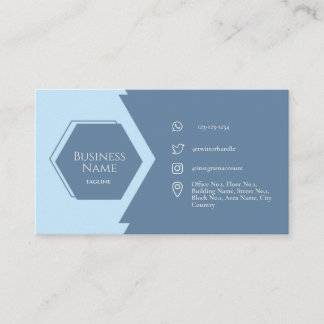 Tarjeta de visita de Blue Hexagons