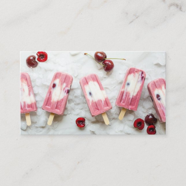 Tarjeta de visita de Boca-Riego del helado de la (Anverso)