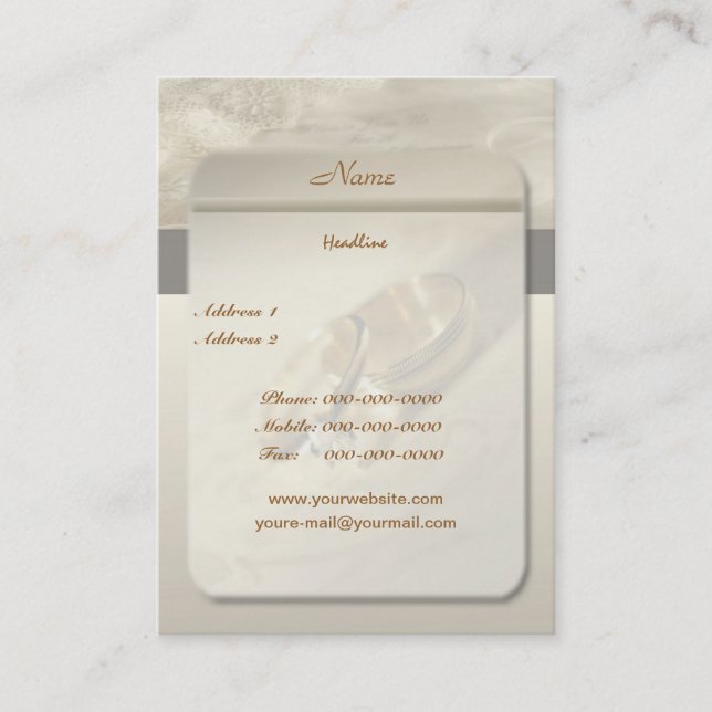 Tarjeta de visita de boda (Anverso)