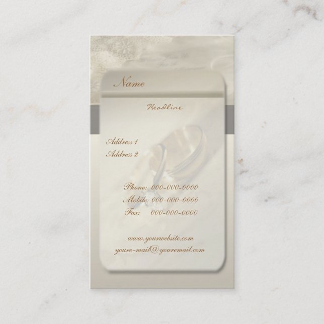 Tarjeta de visita de boda (Anverso)