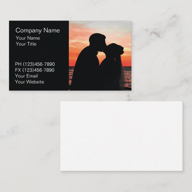 Tarjeta de visita de boda (Anverso / Reverso)