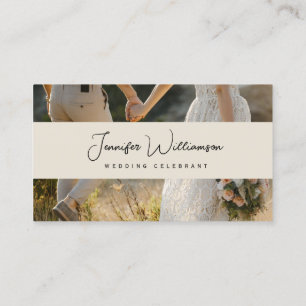 Tarjeta de visita de Boda de pareja moderna