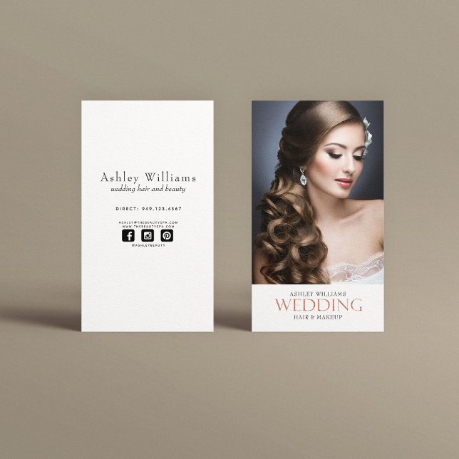 Tarjeta de visita de Boda fotográfico Hair y Makeu (Subido por el creador)