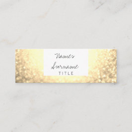 Tarjeta de visita de Bokeh del oro de moda del