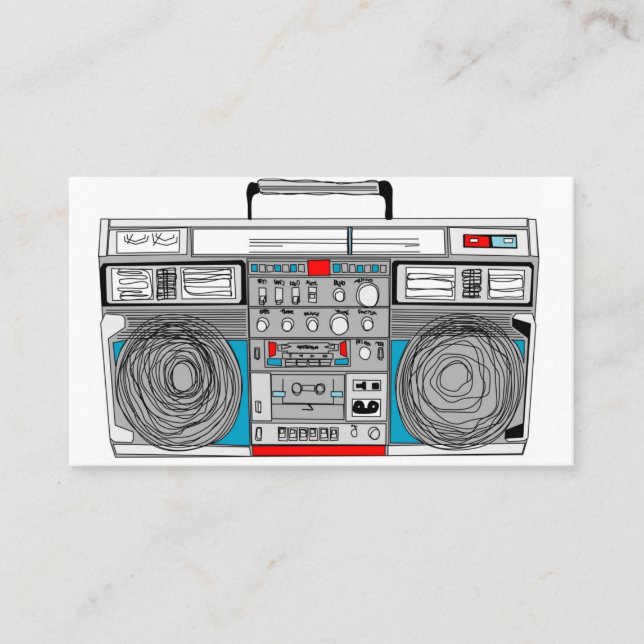 Tarjeta de visita de Boombox (Anverso)