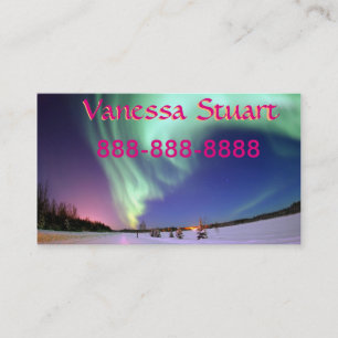 Tarjeta de visita de Borealis de la aurora