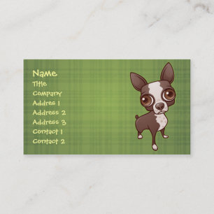 Tarjeta de visita de Boston Terrier