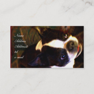 Tarjeta de visita de Boston Terrier