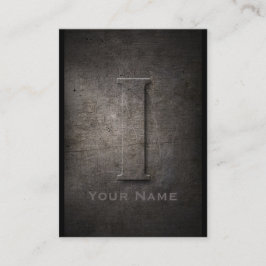 Tarjeta de visita de Bronce Metalizado Monogramada