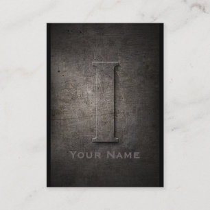 Tarjeta de visita de Bronce Metalizado Monogramada