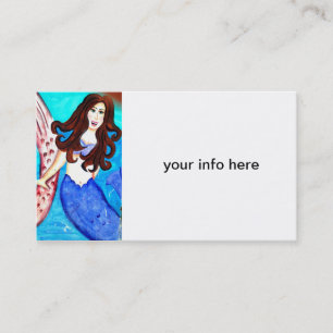 tarjeta de visita de brunette mermaid