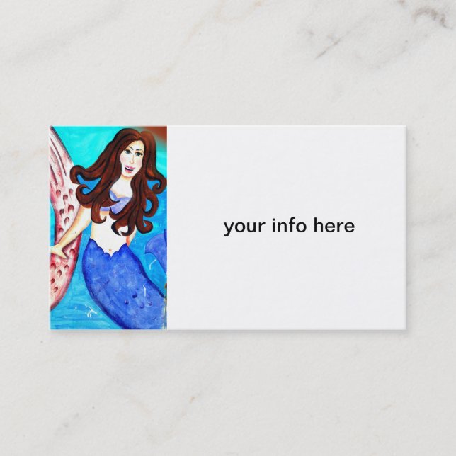 tarjeta de visita de brunette mermaid (Anverso)
