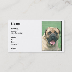 Tarjeta de visita de Bullmastiff del cervatillo