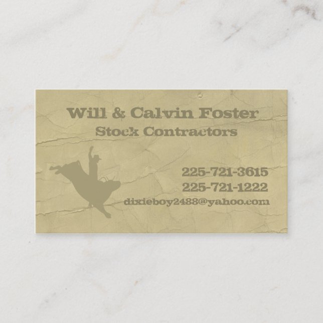Tarjeta de visita de Bullrider (Anverso)