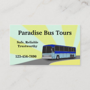 Tarjeta de visita de bus de servicio