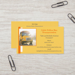 Tarjeta de visita de bus privado para conductores 