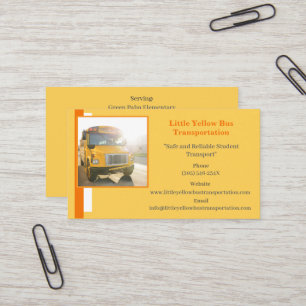Tarjeta de visita de bus privado para conductores 