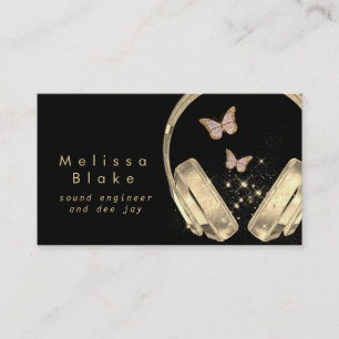 tarjeta de visita de butterflies dejay