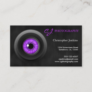 Tarjeta de visita de cámara fotográfica Amethyst E