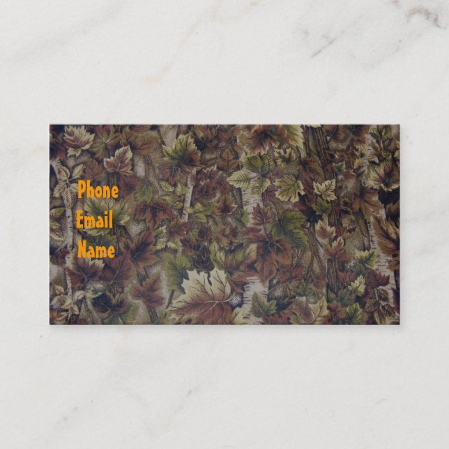Tarjeta de visita de Camo (Anverso)