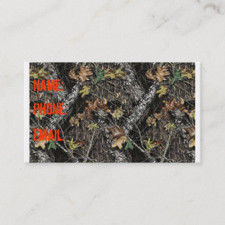Tarjeta de visita de Camo de la caza