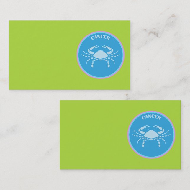 Tarjeta de visita de cáncer (Anverso / Reverso)