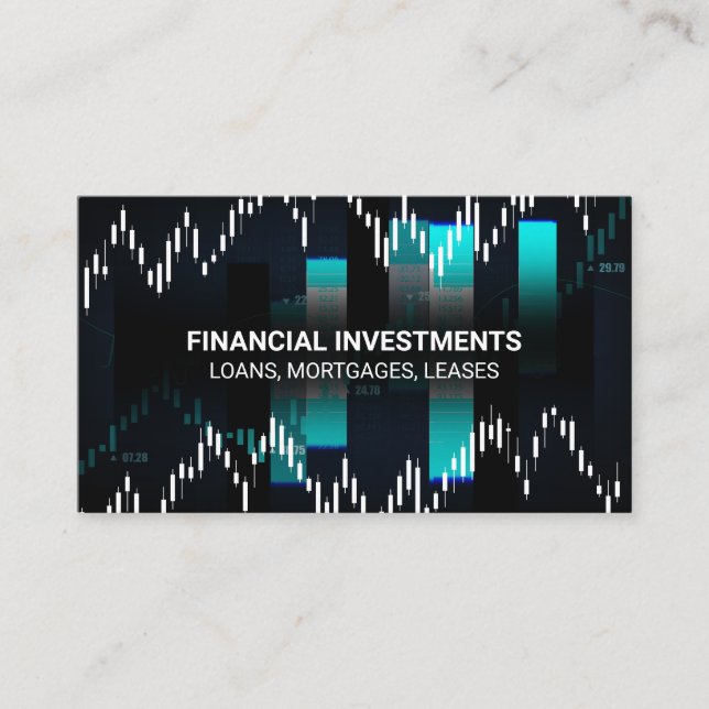 Tarjeta de visita de Candlesticks de Stock Market  (Anverso)