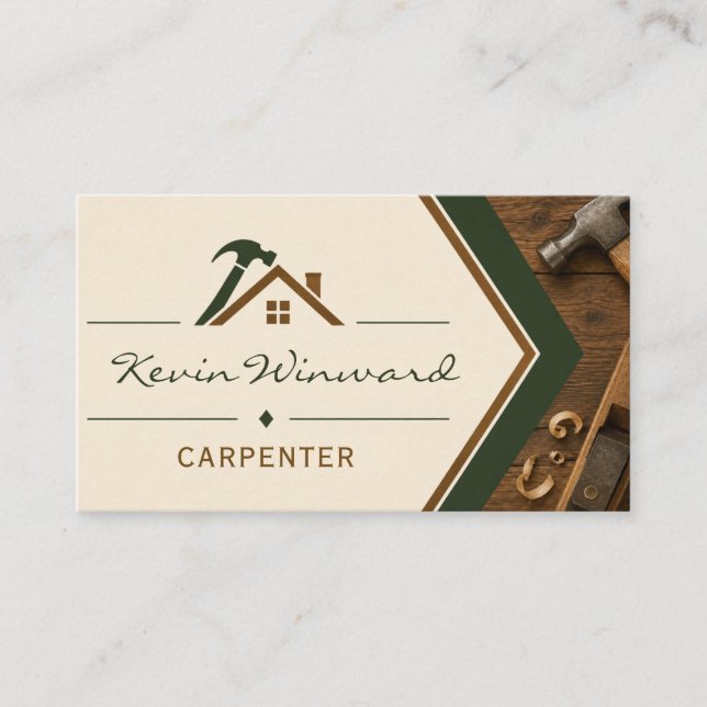 Tarjeta de visita de carpintero (Anverso)
