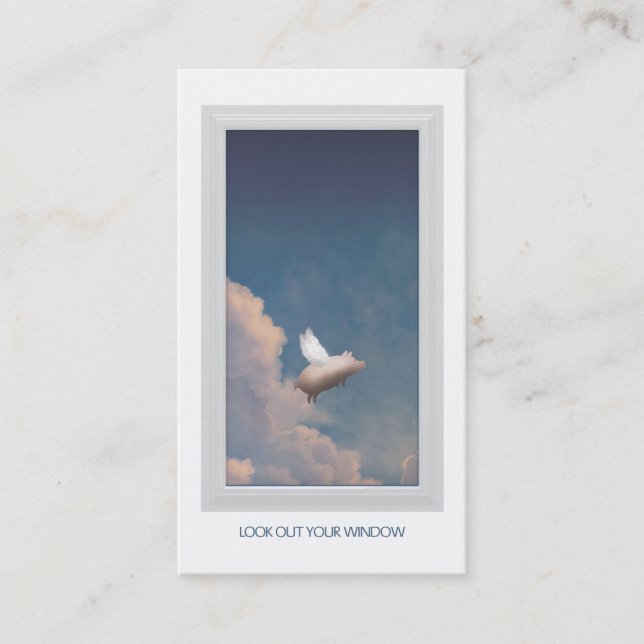 tarjeta de visita de cerdo volante (Anverso)