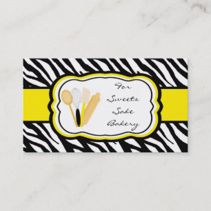 Tarjeta de visita de Chef de la fábrica de cebra a