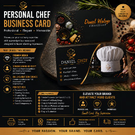 Tarjeta de visita de chef de lujo Premium Culinari