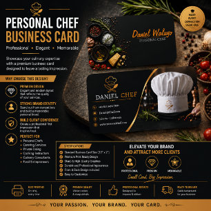 Tarjeta de visita de chef de lujo Premium Culinari