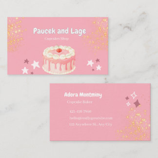 Tarjeta de visita de chef de pastelería elegante –