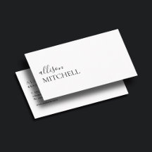 Tarjeta de visita de chica elegant y minimalista
