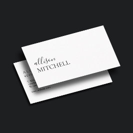 Tarjeta de visita de chica elegant y minimalista