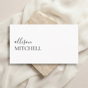 Tarjeta de visita de chica elegant y minimalista
